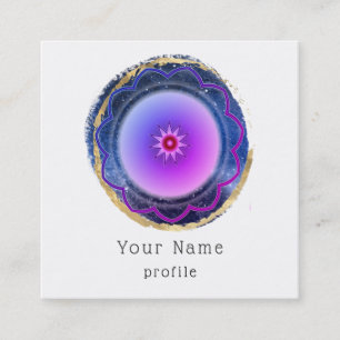 Carte De Visite Carré Rêve zen - mandala peint
