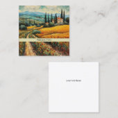 Carte De Visite Carré Rêves toscans dorés (Devant / Derrière)