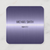 Carte De Visite Carré Revêtement en métal en acier inoxydable cool #2 (Devant)