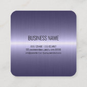 Carte De Visite Carré Revêtement en métal en acier inoxydable cool #2 (Dos)