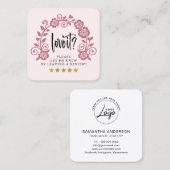 Carte De Visite Carré Revoir le logo de la demande (Devant / Derrière)