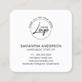 Carte De Visite Carré Revoir le logo de la demande (Dos)