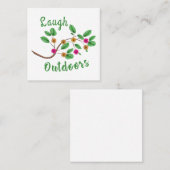 Carte De Visite Carré Rire à l'extérieur (Devant / Derrière)