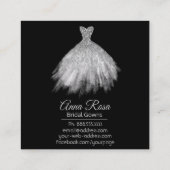 Carte De Visite Carré *~* Robe de Mariage de l'événement Mariage de la n (Dos)
