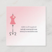 Carte De Visite Carré Robe nuptiale Altérations rose (Dos)