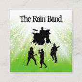 Carte De Visite Carré Rock Et Roll Band À Louer (Devant)