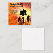 Carte De Visite Carré Rock Et Roll De Garage Band (Devant / Derrière)