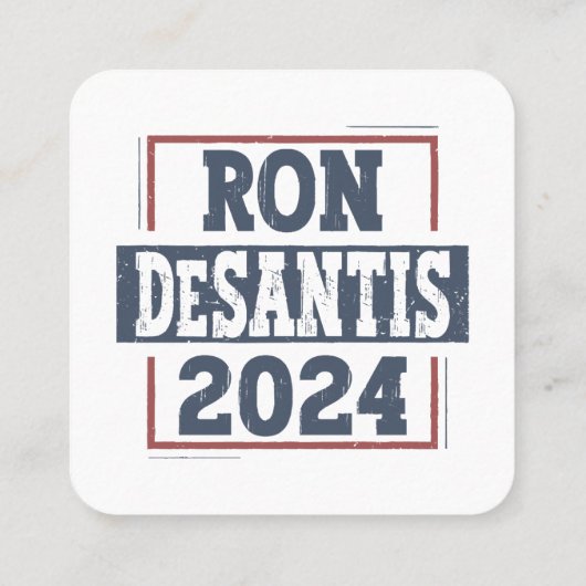 Carte De Visite Carré Ron DeSantis 2024 (Dos)