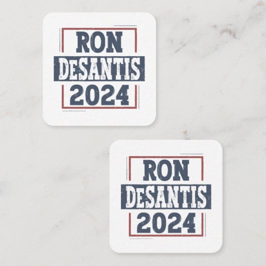 Carte De Visite Carré Ron DeSantis 2024 (Devant / Derrière)