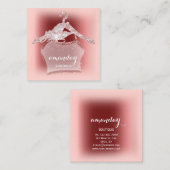 Carte De Visite Carré Rose Diamond Hanger Boutique Bourgogne (Devant / Derrière)