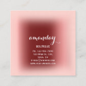 Carte De Visite Carré Rose Diamond Hanger Boutique Bourgogne (Dos)