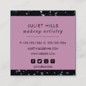 Carte de visite Carré rose et noir (Dos)