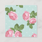 Carte De Visite Carré Rose et Pois (Dos)