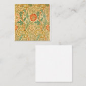 Carte De Visite Carré Rose Et Rose Par William Morris (Devant / Derrière)