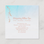 Carte De Visite Carré *~* Rose Gold Willow Tree Branch Rainbow Pastel (Dos)