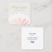 Carte de visite Carré rose Lotus (Devant / Derrière)