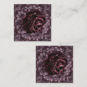Carte De Visite Carré Rose Mandala (Devant / Derrière)