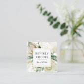 Carte De Visite Carré Roses d'aquarelle (Debout devant)