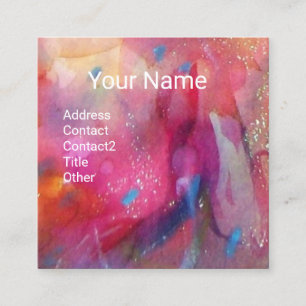 Carte De Visite Carré ROSINA, Salon des cheveux de beauté, Spa, Artiste 