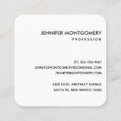 Carte De Visite Carré Rouge foncé et violet Gras & Abstrait moderne (Dos)