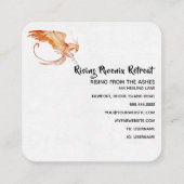 Carte De Visite Carré *~* Rouge orange flamme Phoenix Anneau de feu blan (Dos)