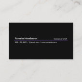 Carte De Visite Carré royal de monogramme violet (Dos)