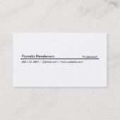 Carte De Visite Carré royal de monogramme violet (Dos)