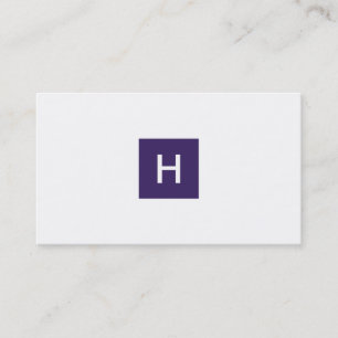 Carte De Visite Carré royal de monogramme violet