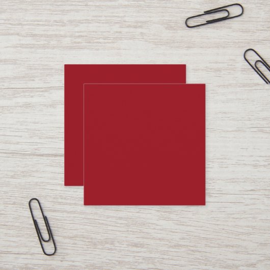 Carte de visite Carré Ruby Red (Devant/Arrière en situation)