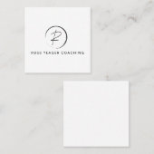 Carte De Visite Carré Russ Yeager Coaching Signature Logo (Devant / Derrière)