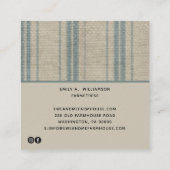 Carte De Visite Carré Russe Agritourisme Style Mouton Ticking (Dos)