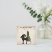 Carte De Visite Carré Russe Pays Silhouette Moose (Debout devant)