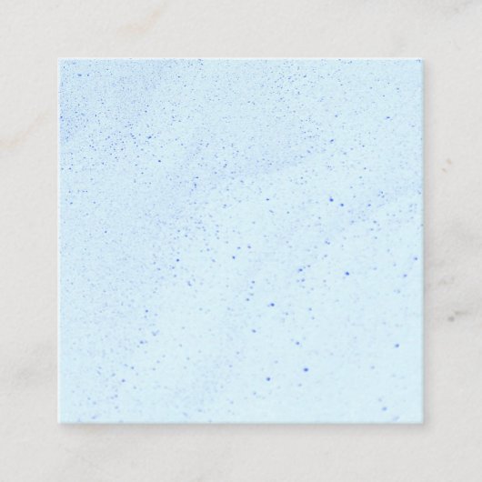Carte De Visite Carré Sable bleu clair (Devant)
