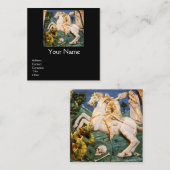 Carte De Visite Carré Saint George, Dragon et Princesse Black (Devant / Derrière)