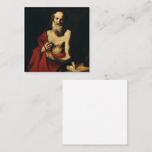 Carte De Visite Carré Saint Jérôme par Jusepe de Ribera (Devant / Derrière)