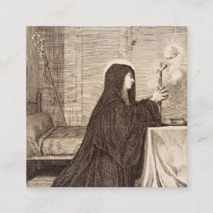 Carte De Visite Carré Saint Scholastica Patroness of school