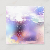 Carte De Visite Carré Sakura rose sur la peinture Arrière - plan (Dos)