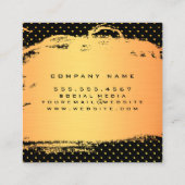 Carte De Visite Carré Salon brossé Polka Dot Or (Dos)