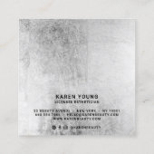 Carte De Visite Carré Salon de beauté moderne chic peintre de maquillage (Dos)