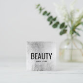 Carte De Visite Carré Salon de beauté moderne chic peintre de maquillage (Debout devant)