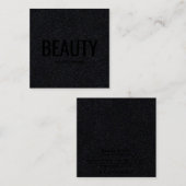 Carte De Visite Carré Salon de beauté moderne design kraft chic maquilla (Devant / Derrière)