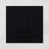 Carte De Visite Carré Salon de beauté moderne design kraft chic maquilla (Dos)