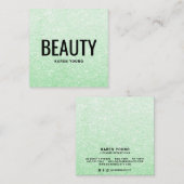 Carte De Visite Carré Salon de beauté moderne maquillage parties scintil (Devant / Derrière)