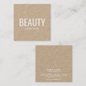 Carte De Visite Carré Salon de beauté moderne maquillage rustique branch (Devant / Derrière)