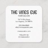 Carte De Visite Carré Salon de cheveux ciseaux Vins Rose Magique Boho Lu (Dos)