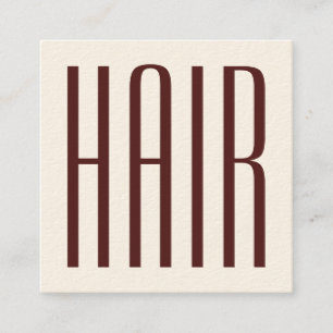Carte De Visite Carré Salon de cheveux long texte en gras