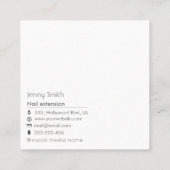 Carte De Visite Carré Salon de l'ongle géode géode or contemporain (Dos)