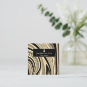 Carte De Visite Carré Salon de l'ongle géode géode or contemporain (Debout devant)