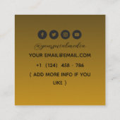 Carte De Visite Carré Salon de tatouage de la lune céleste (Dos)