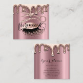 Carte De Visite Carré Salon des cheveux Coiffeur Brows Eyelash Ciseaux d (Devant / Derrière)